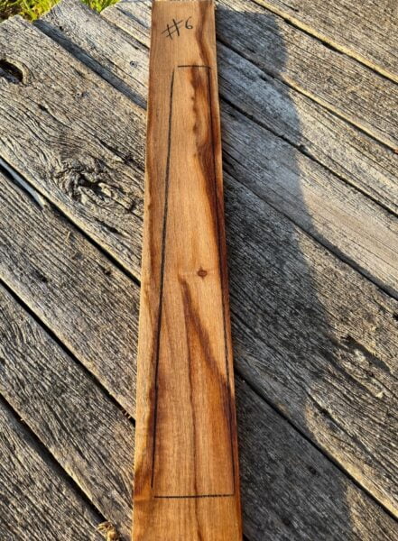 Jamaican Fiddlewood Fretboard