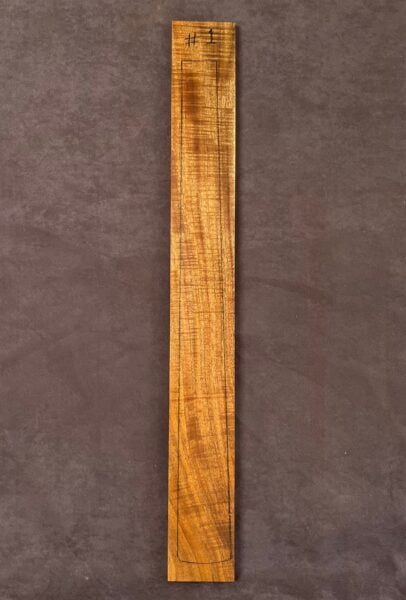 Fiddleback Blackwood Bass Fretboard