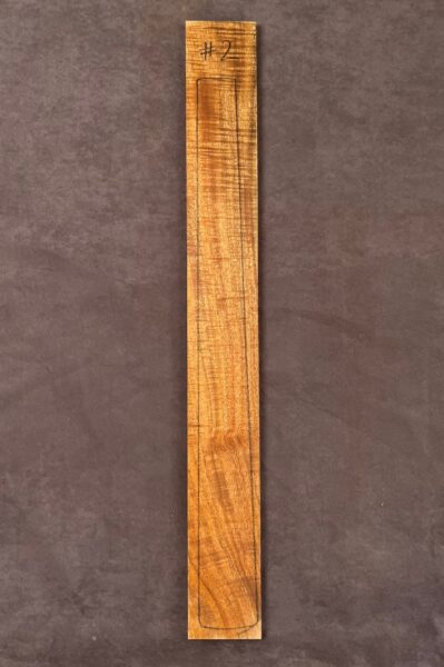 Fiddleback Blackwood Bass Fretboard