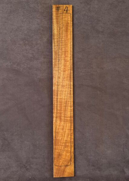 Fiddleback Blackwood Bass Fretboard