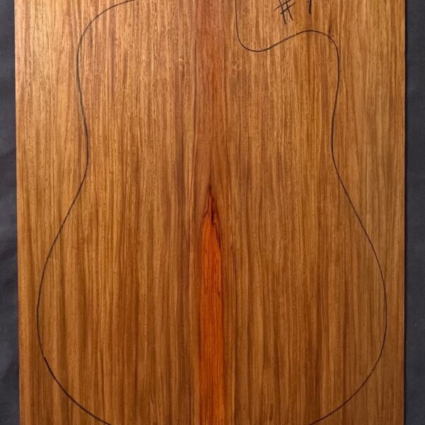 Red New Guinea Rosewood Acoustic Guitar Soundboard