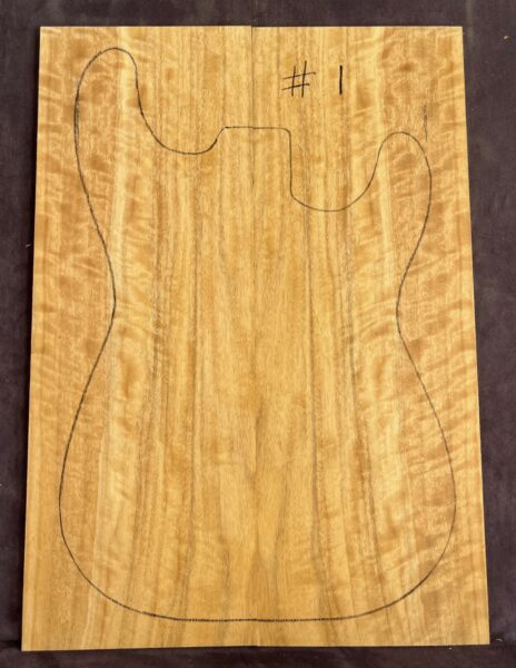 Silver Quandong Electric Guitar TOP