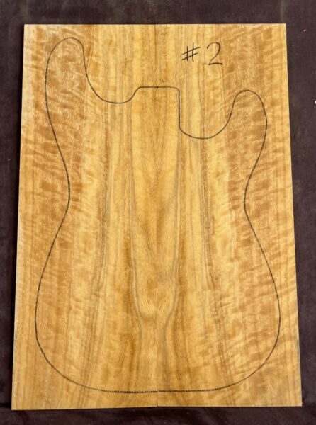 Silver Quandong Electric Guitar TOP