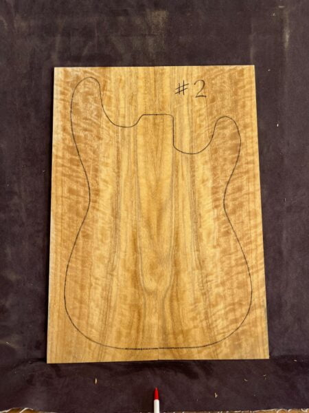 Silver Quandong Electric Guitar TOP