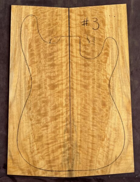 Silver Quandong Electric Guitar TOP