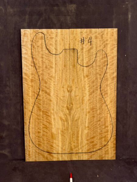 Silver Quandong Electric Guitar TOP
