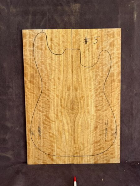 Silver Quandong Electric Guitar TOP