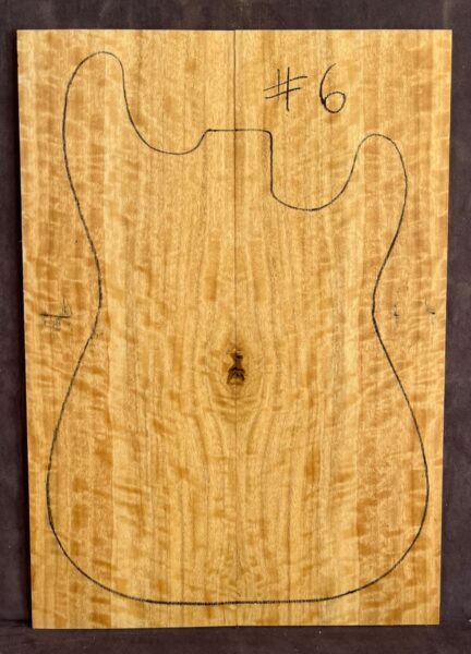 Silver Quandong Electric Guitar TOP