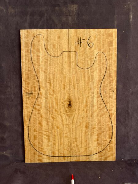 Silver Quandong Electric Guitar TOP