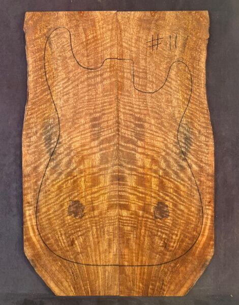 Fiddleback Mango Electric Guitar Top
