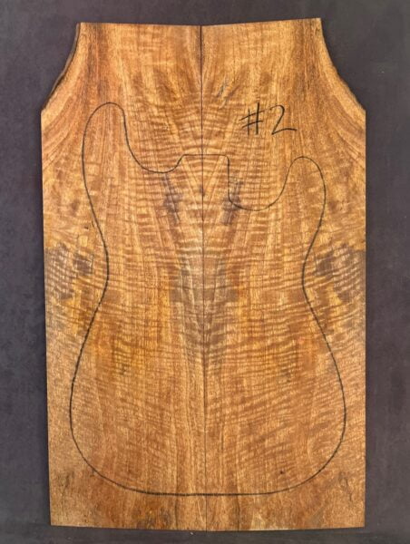 Fiddleback Mango Electric Guitar Top