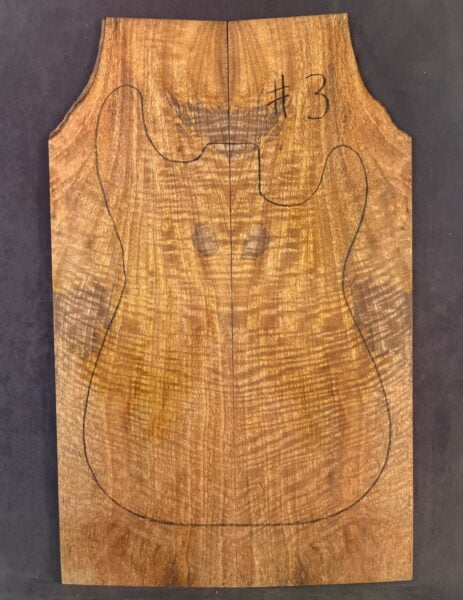 Fiddleback Mango Electric Guitar Top