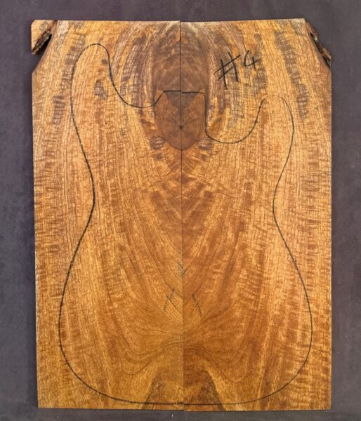Fiddleback Mango Electric Guitar Top