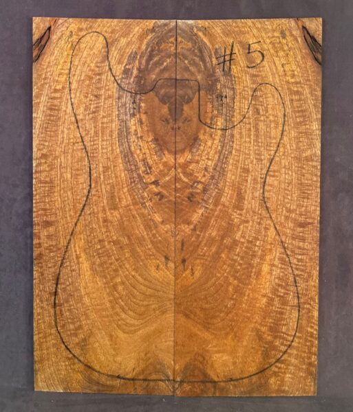 Fiddleback Mango Electric Guitar Top
