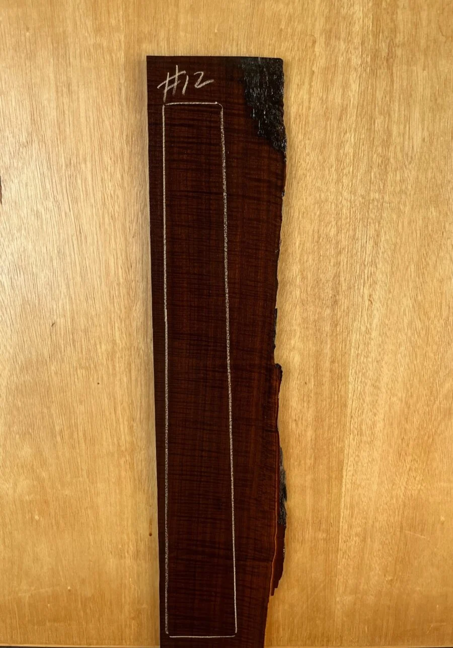 Ringed Gidgee Guitar Fingerboard