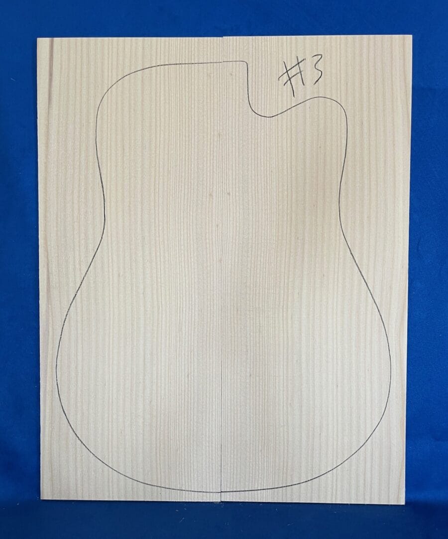 Acoustic Guitar Soundboard in Bunya Pine