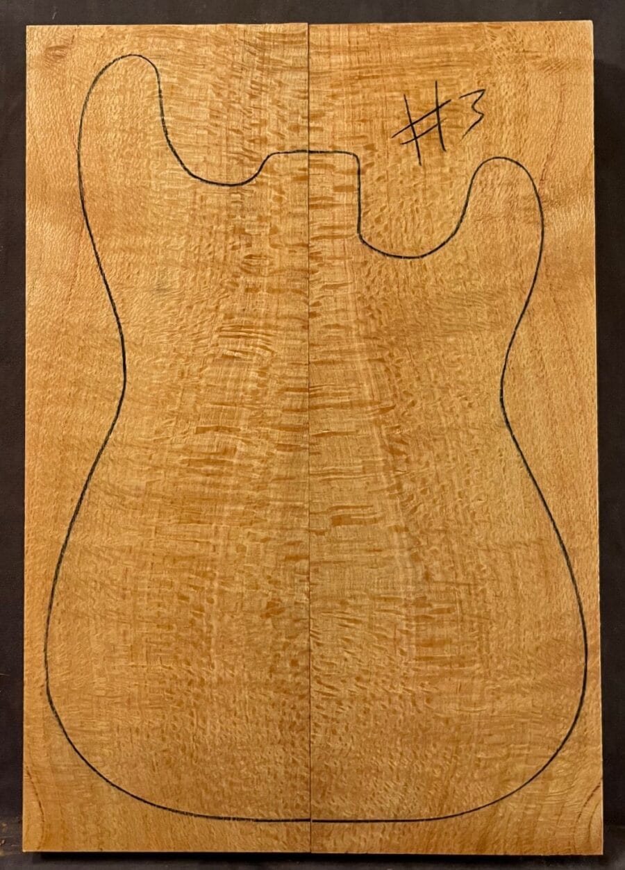 Electric Guitar Silky Oak Solid Body