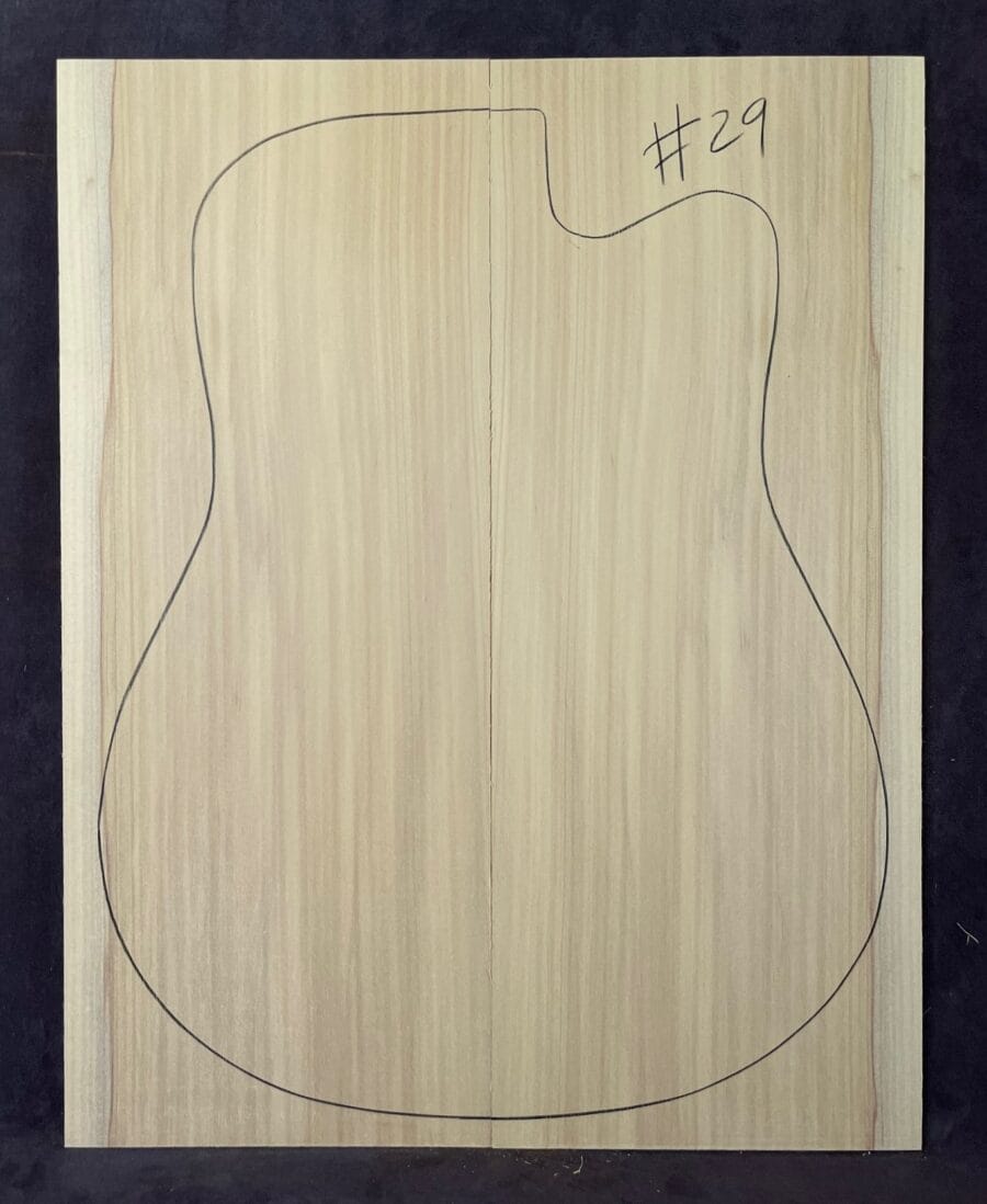 Bunya Pine Acoustic Guitar Soundboard