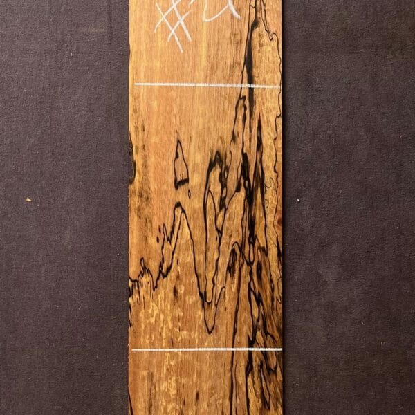 Acoustic or Electric Guitar Headstock Veneer in Spalted Blackwood