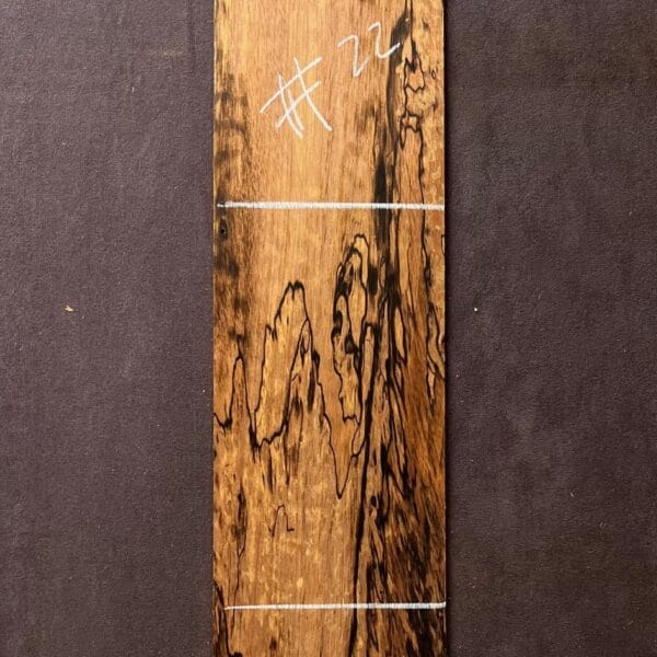 Acoustic or Electric Guitar Headstock Veneer in Spalted Blackwood