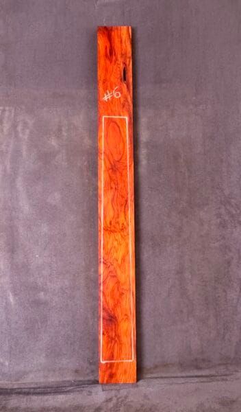 Red Rosewood (Narra) Guitar Fingerboard