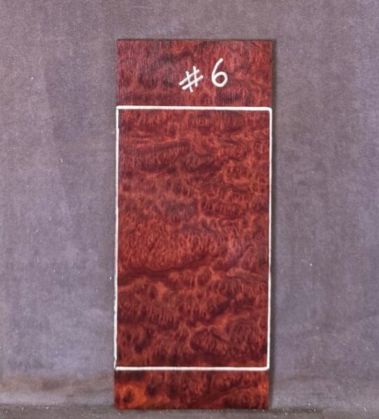 Guitar Headstock Veneer in Red Mallee Burl