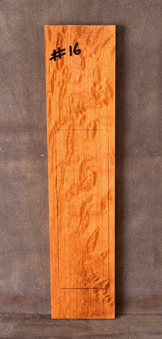 Quarter sawn, Rose Sheoak Bridge for Luthiery