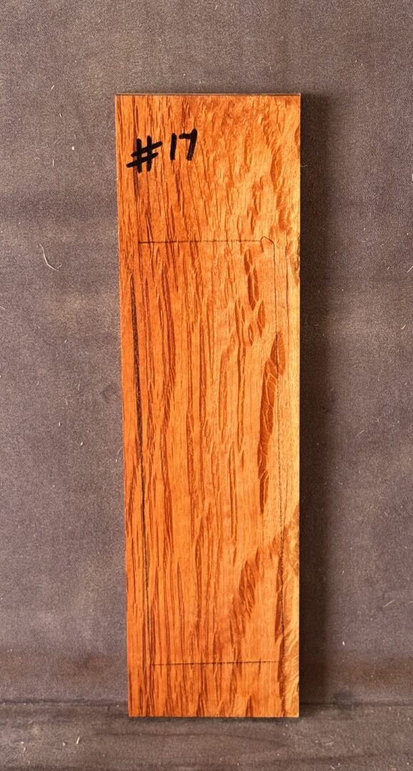 Quarter sawn, Rose Sheoak Bridge for Luthiery