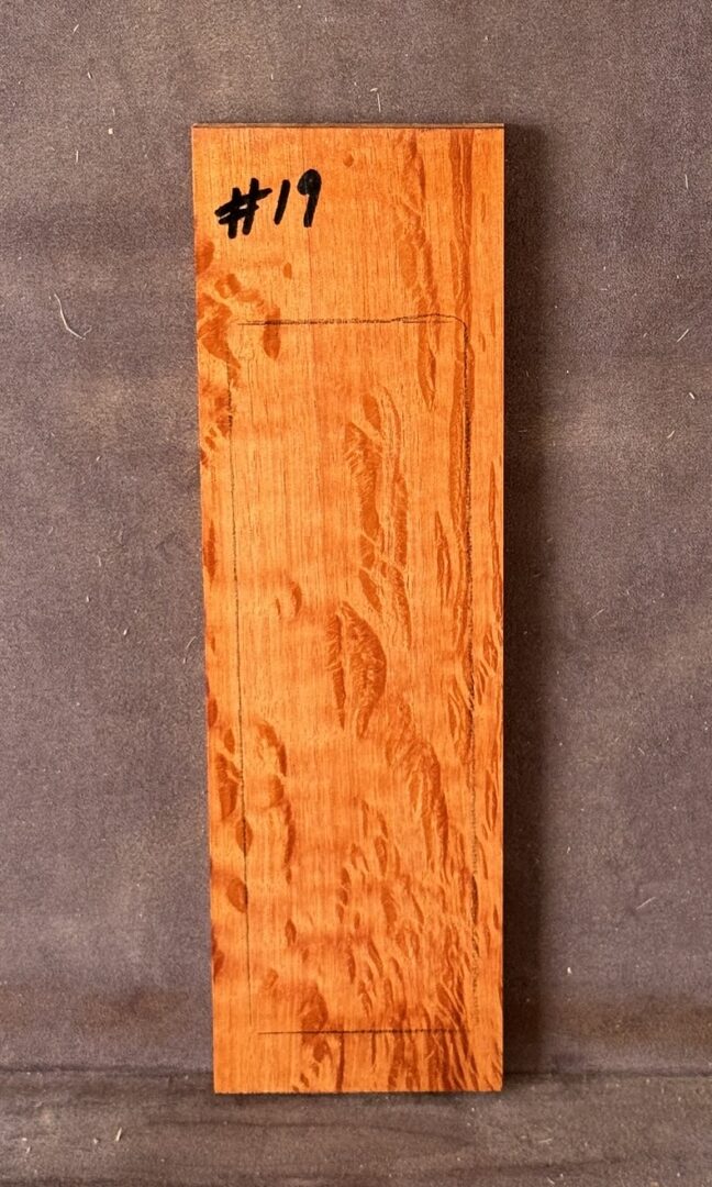 Quarter sawn, Rose Sheoak Bridge for Luthiery