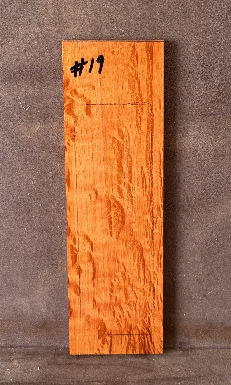 Quarter sawn, Rose Sheoak Bridge for Luthiery