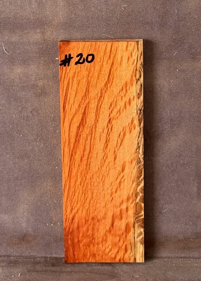 Quarter sawn, Rose Sheoak Bridge for Luthiery