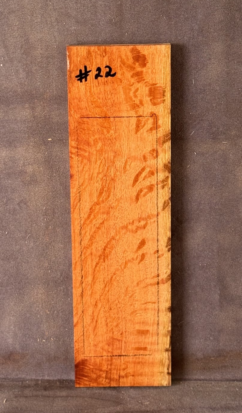 Quarter sawn, Rose Sheoak Bridge for Luthiery
