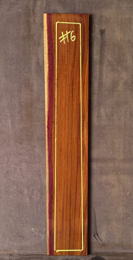 Purple Gidgee Guitar Fretboard