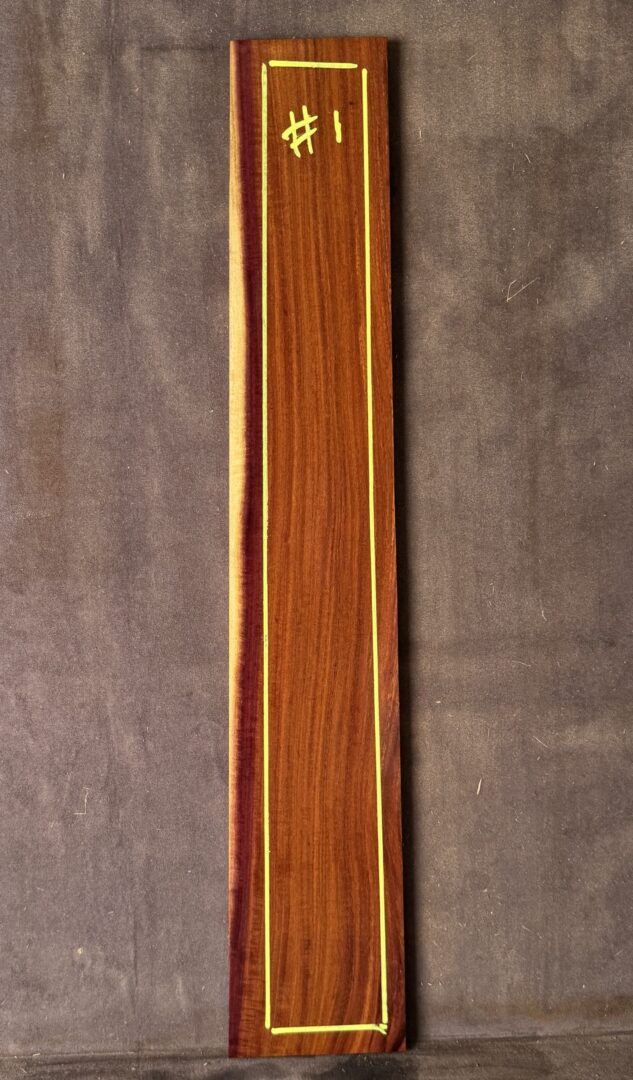 Purple Gidgee Guitar Fretboard