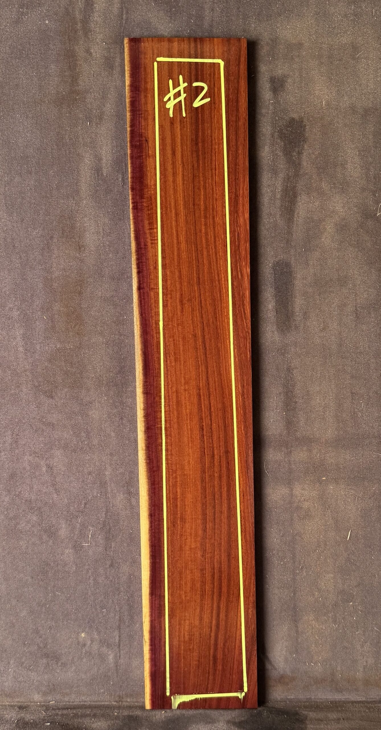 Purple Gidgee Guitar Fretboard