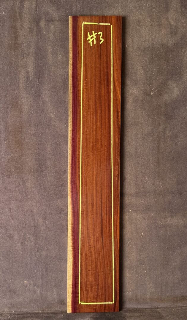 Purple Gidgee Guitar Fretboard
