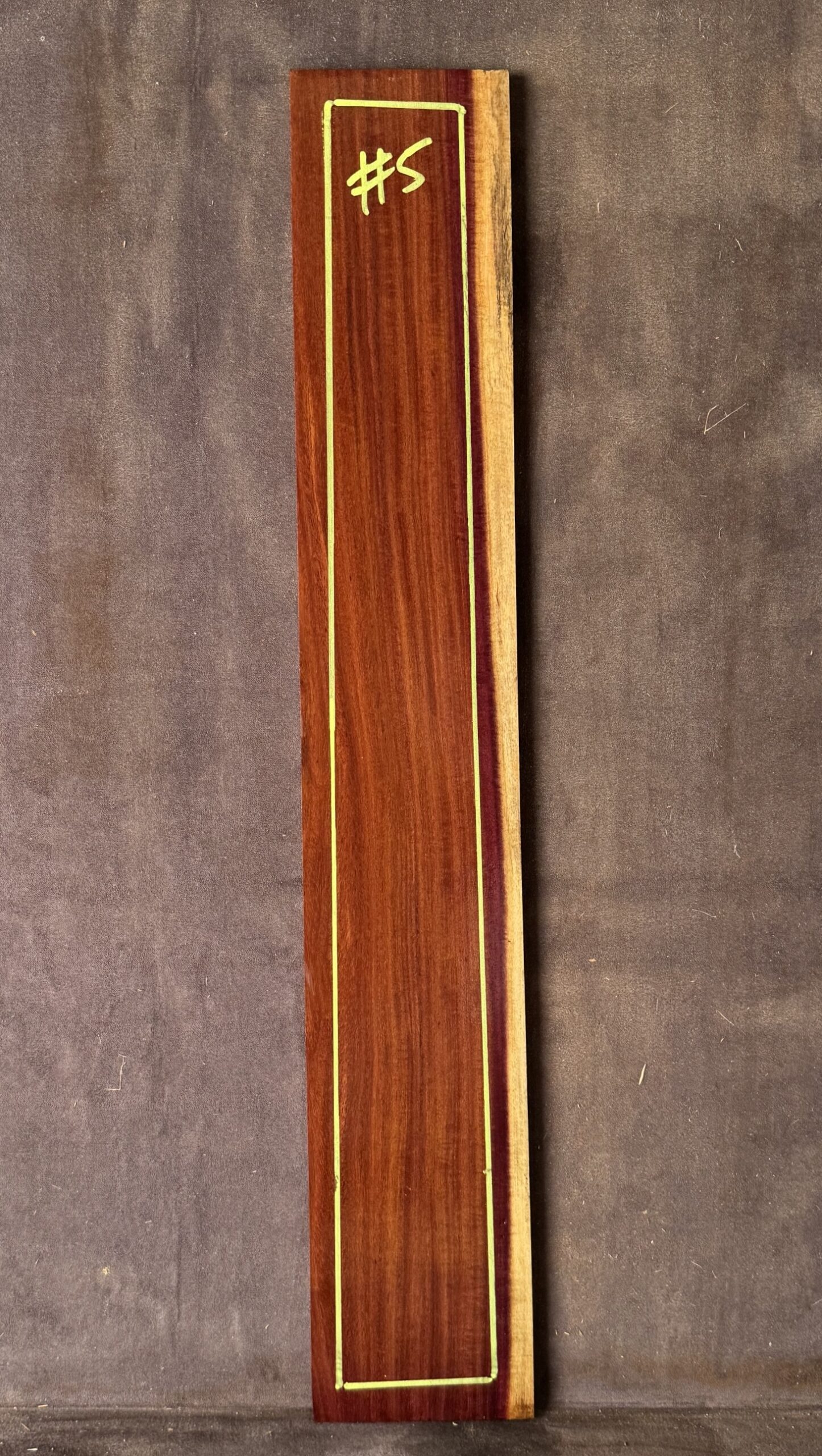 Purple Gidgee Guitar Fretboard