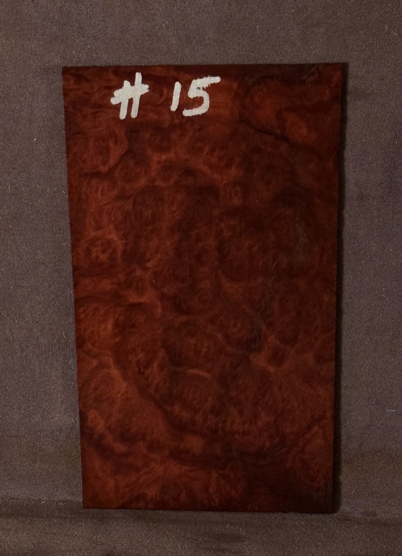 Acoustic or Electric Guitar Red Mallee Burl Headstock Veneer