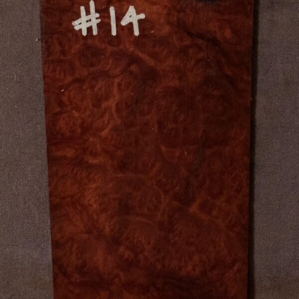 Acoustic or Electric Guitar Red Mallee Burl Headstock Veneer