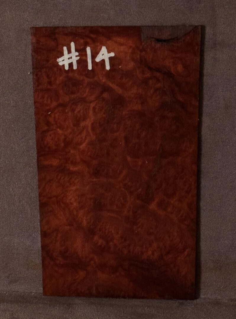 Acoustic or Electric Guitar Red Mallee Burl Headstock Veneer