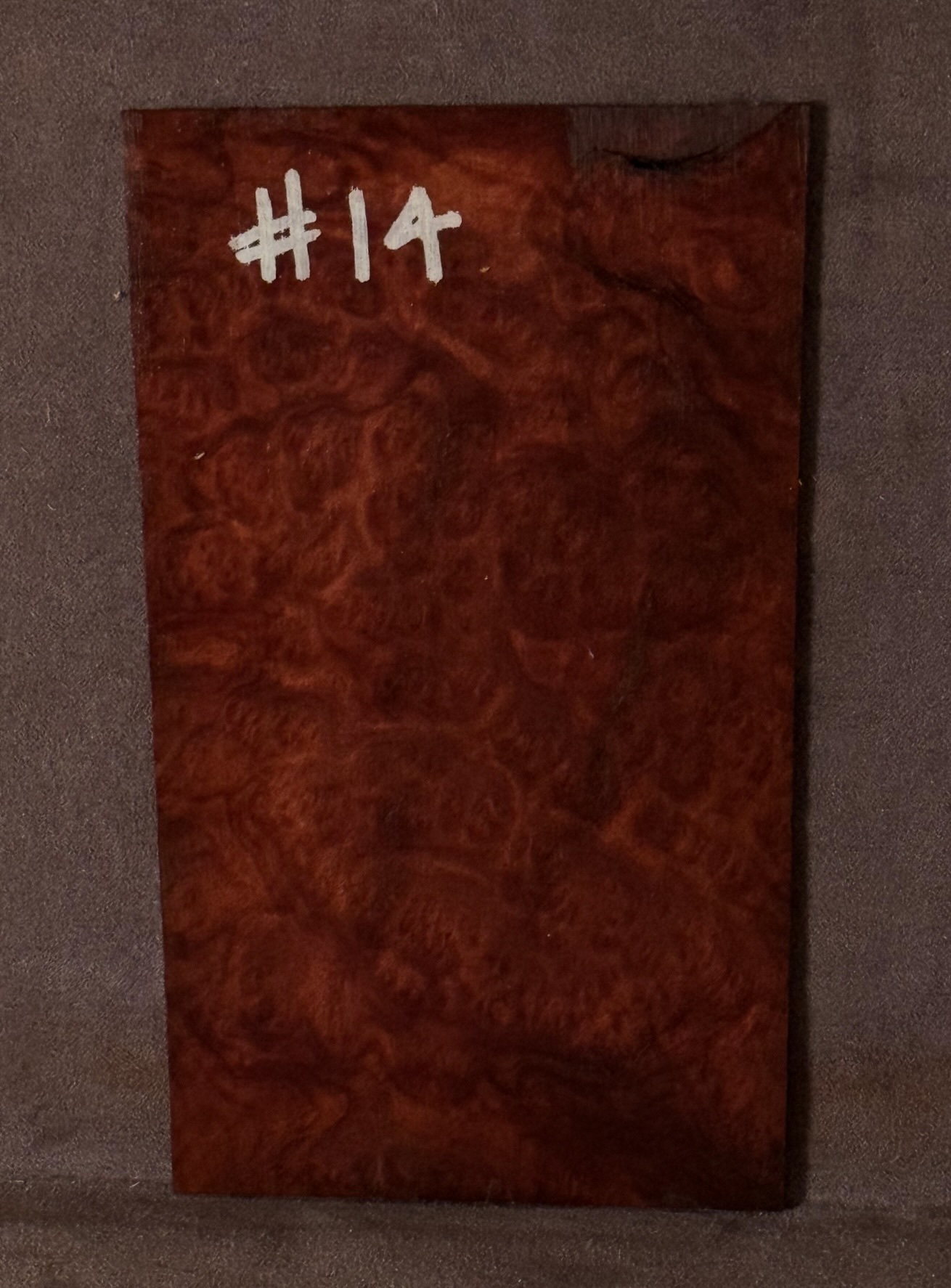Acoustic or Electric Guitar Red Mallee Burl Headstock Veneer