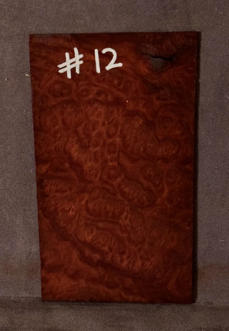 Acoustic or Electric Guitar Red Mallee Burl Headstock Veneer