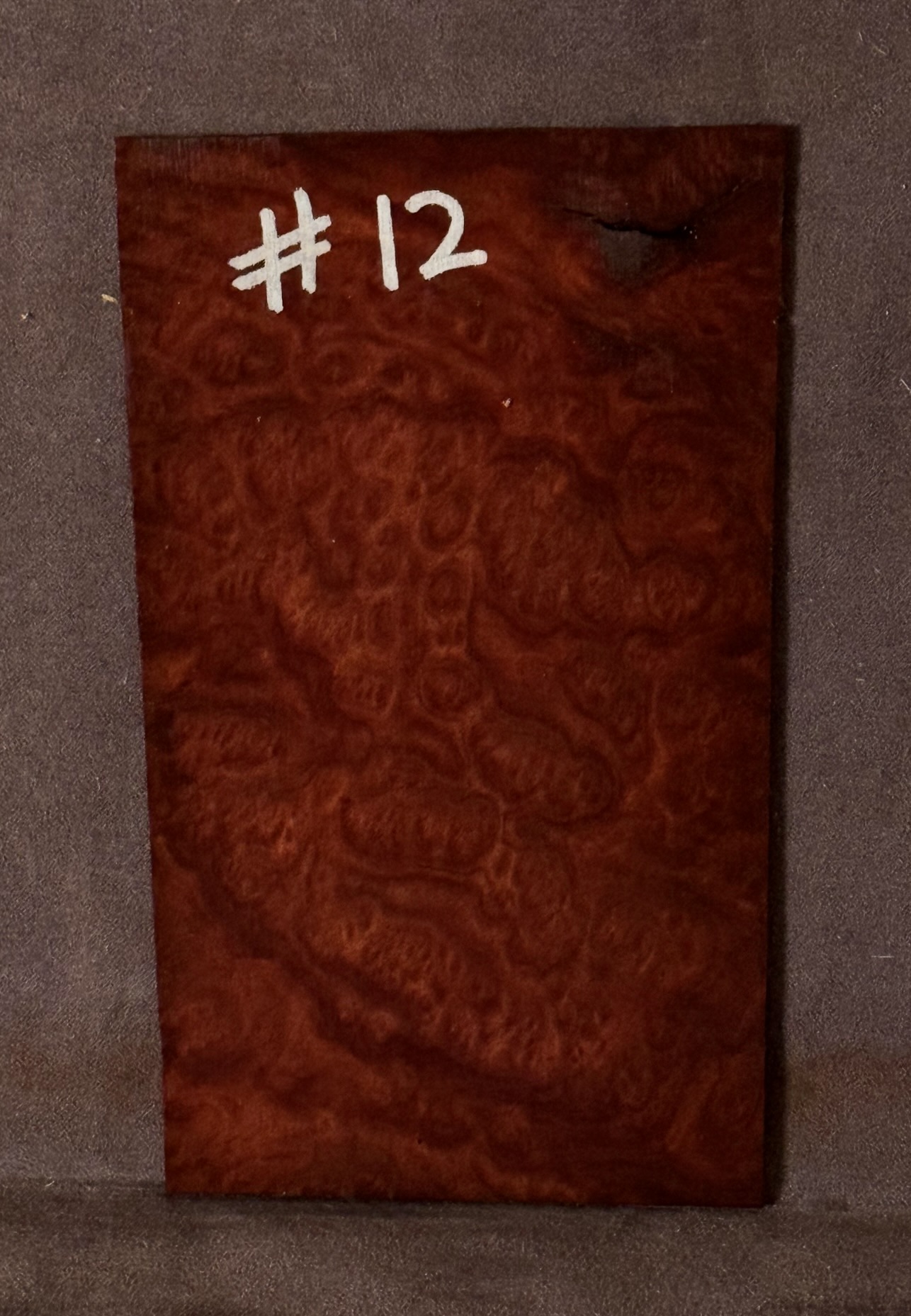 Acoustic or Electric Guitar Red Mallee Burl Headstock Veneer