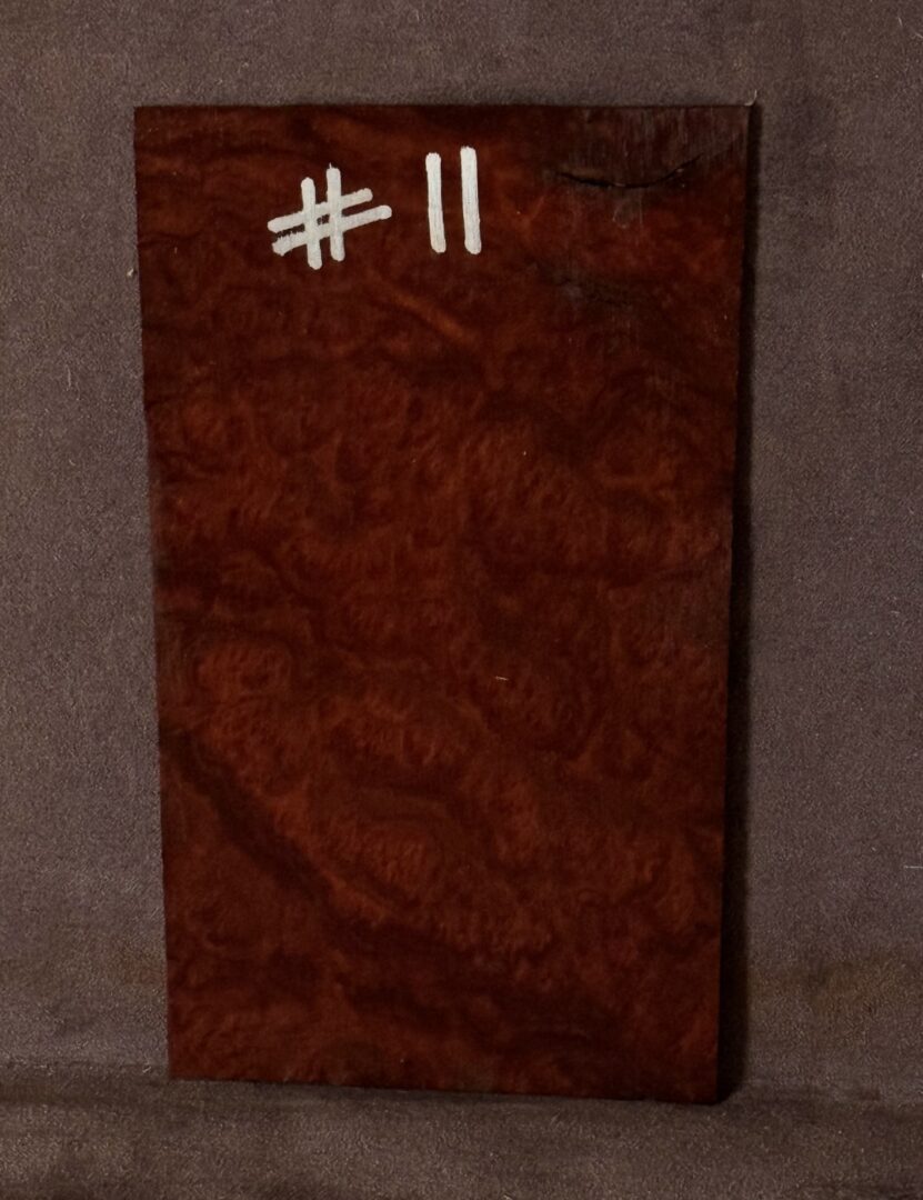 Acoustic or Electric Guitar Red Mallee Burl Headstock Veneer