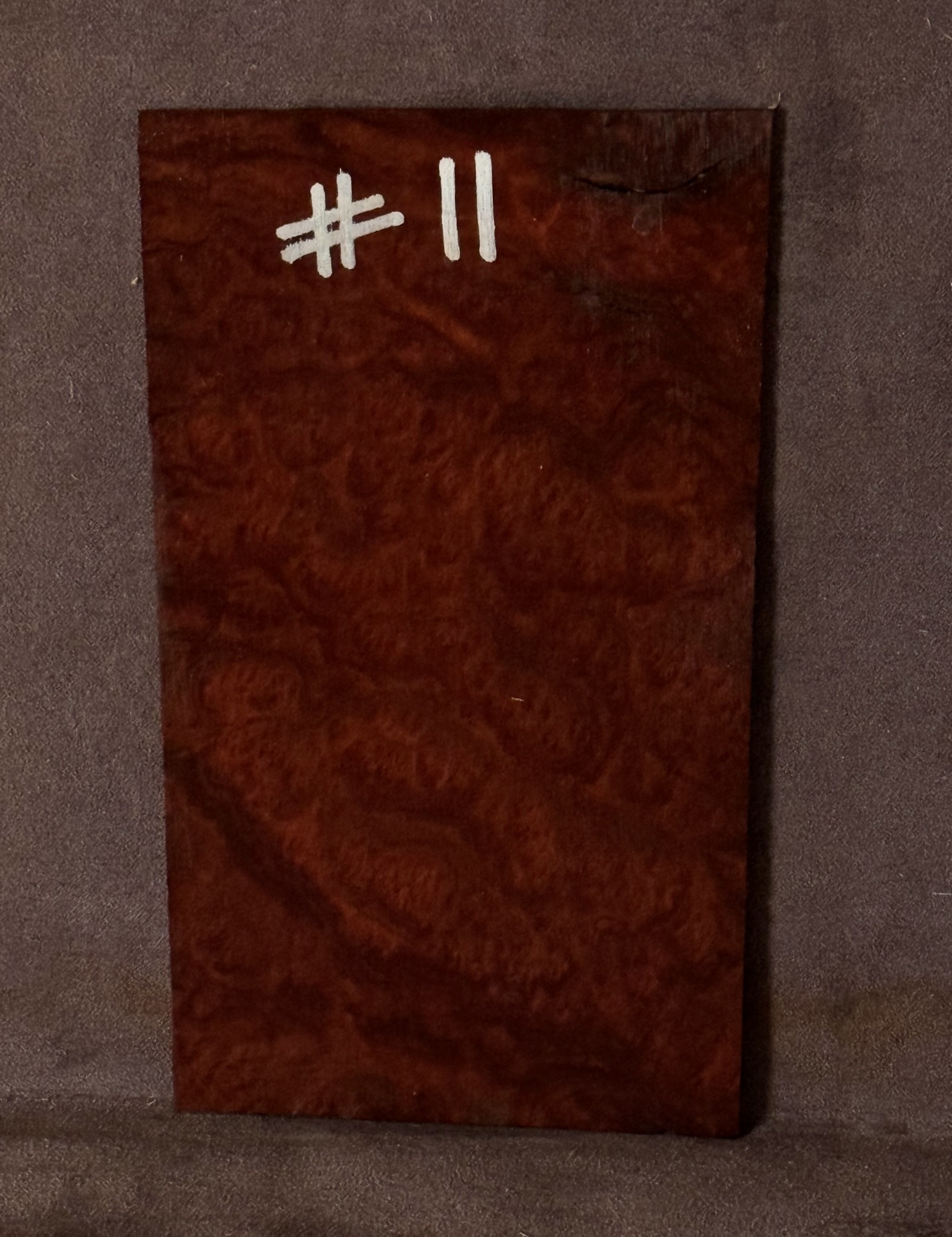 Acoustic or Electric Guitar Red Mallee Burl Headstock Veneer