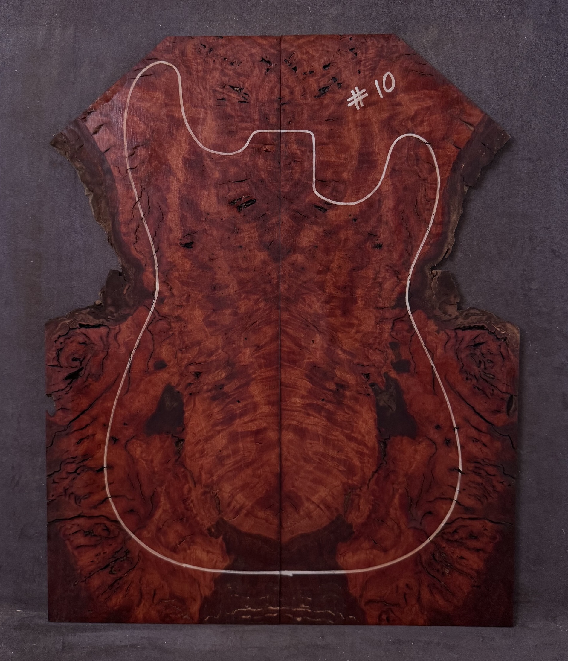 Blue Gum Burl Electric Guitar TOP
