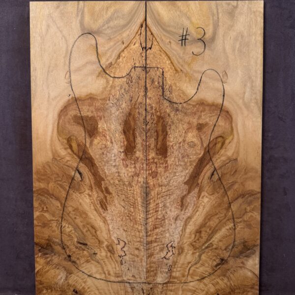 Electric Guitar Spalted Silver Quandong TOP