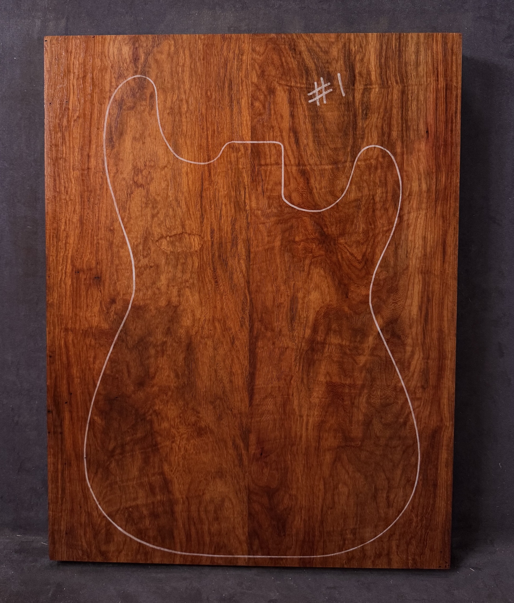 Electric Guitar Red Rosewood (Narra) Solid Body