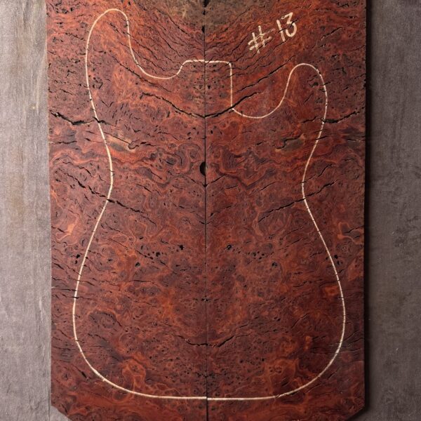 Blue Gum Burl Electric Guitar TOP