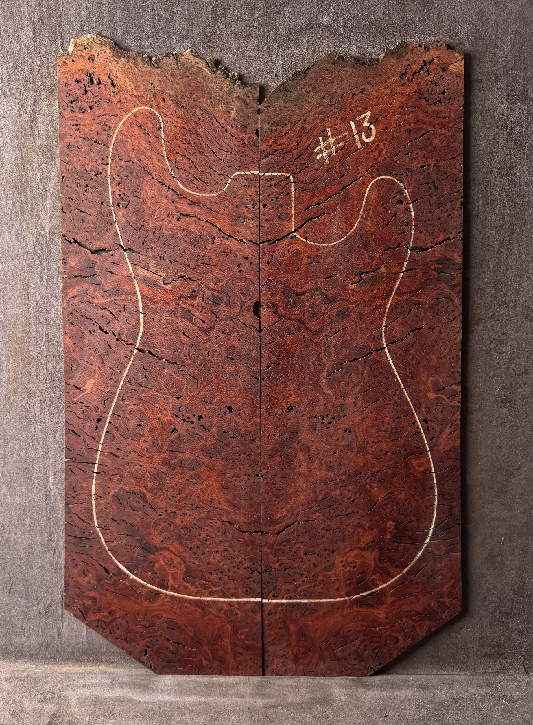 Blue Gum Burl Electric Guitar TOP